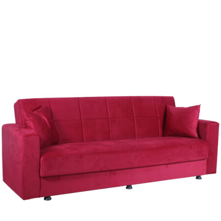 Iphof Καναπές Κρεβάτι Βελούδο Κόκκινο (214x78x78)cm