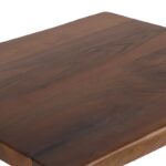 Τραπέζι από ξύλο καρυδιάς (5,5cm) με μεταλλικό μαύρο πόδι (75x75x77)cm