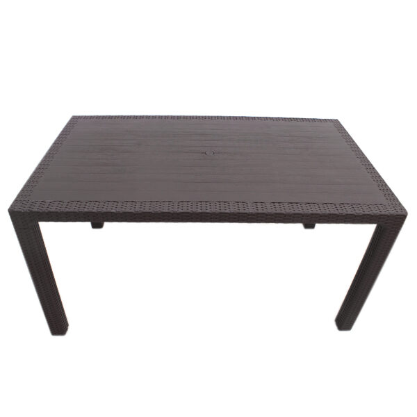 Τραπέζι πολυπροπυλενίου Kalan  χρώμα καφέ 150x90x75εκ.