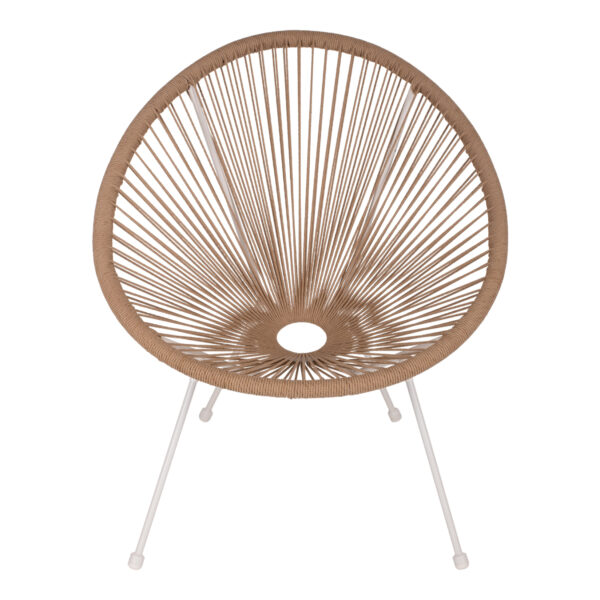 ΠΟΛΥΘΡΟΝΑ ACAPULCO Τ. ΦΩΛΙΑ ΜΕΤΑΛΛΟ ΛΕΥΚΟ ΜΕ TWISTED WICKER HM5871.02 70x73x79 εκ.