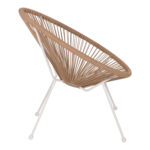 ΠΟΛΥΘΡΟΝΑ ACAPULCO Τ. ΦΩΛΙΑ ΜΕΤΑΛΛΟ ΛΕΥΚΟ ΜΕ TWISTED WICKER HM5871.02 70x73x79 εκ.