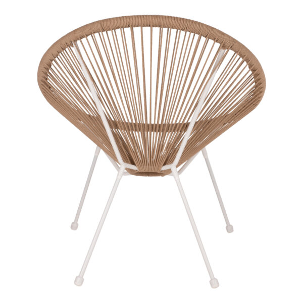 ΠΟΛΥΘΡΟΝΑ ACAPULCO Τ. ΦΩΛΙΑ ΜΕΤΑΛΛΟ ΛΕΥΚΟ ΜΕ TWISTED WICKER HM5871.02 70x73x79 εκ.