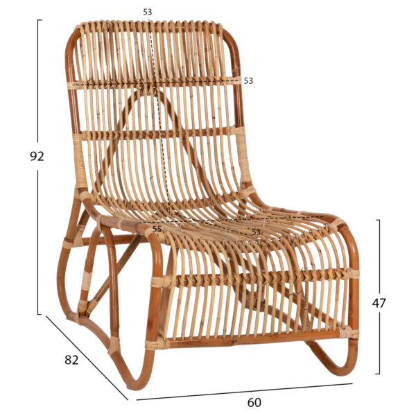 ΠΟΛΥΘΡΟΝΑ BRONNY ΕΞΩΤ.ΧΩΡΟΥ HM9644.01 RATTAN ΣΕ ΦΥΣΙΚΟ ΧΡΩΜΑ 60x82x92Υ εκ.