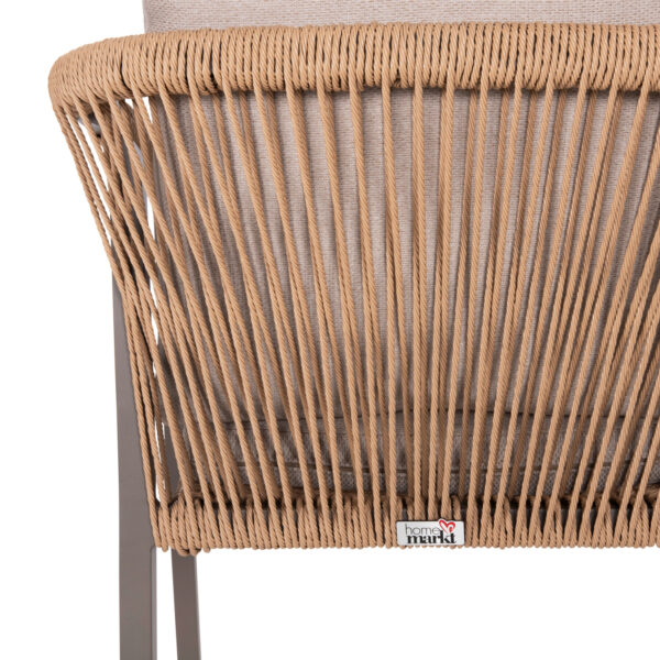 ΠΟΛΥΘΡΟΝΑ MAERLY HM6051.04 ΣΑΜΠΑΝΙ ΑΛΟΥΜΙΝΙΟ-P.E.RATTAN ΦΥΣΙΚΟ-ΜΑΞΙΛΑΡΙΑ ΜΠΕΖ 55,5x62,5x85Υ εκ.