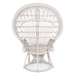 ΠΟΛΥΘΡΟΝΑ ROYAL PEACOCK HM9342.02 RATTAN ΣΕ ΛΕΥΚΟ-ΜΑΞΙΛΑΡΙ ΛΕΥΚΟ 114x72x150Yεκ.