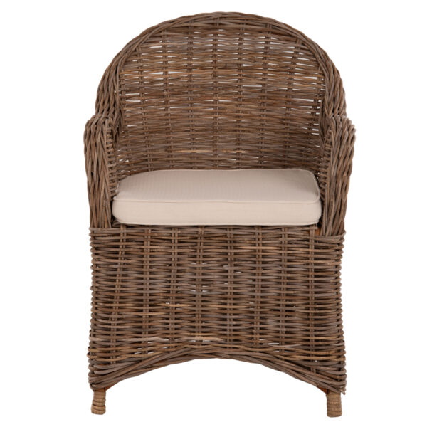 ΠΟΛΥΘΡΟΝΑ ΜΕ ΕΚΡΟΥ ΜΑΞΙΛΑΡΙ KEYLA HM9536 ΚΑΦΕ RATTAN 63x65x87Υεκ.