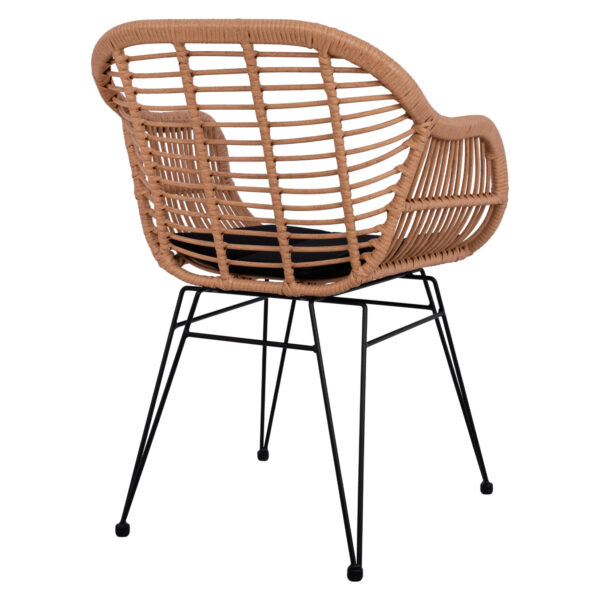 ΠΟΛΥΘΡΟΝΑ ΜΕ ΜΑΞΙΛΑΡΙ ΜΕΤΑΛΛΙΚΗ ALLEGRA HM5450.21 ΜΕ WICKER ΜΠΕΖ 57,5x60x82Υ εκ.