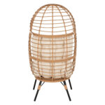 ΠΟΛΥΘΡΟΝΑ Τ.ΦΩΛΙΑ RATTAN HM5869.01 ΜΕΤΑΛ. ΠΟΔΙΑ ΜΑΥΡΑ 77x72x148 εκ.