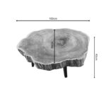 Τραπέζι σαλονιού Serhio   φυσικό μασίφ ξύλο ακακίας 100x80x45εκ