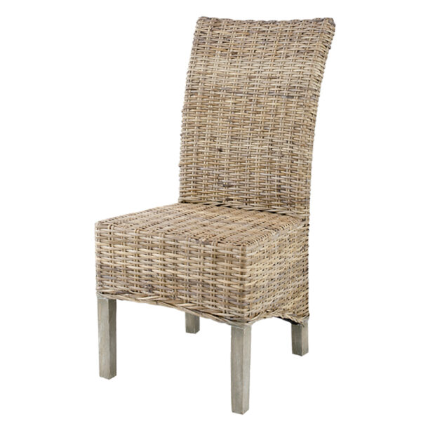 Rattan Καρέκλα Ξύλο/Ρατάν σε Φυσική Απόχρωση (48x62x103)cm