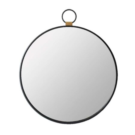Artekko Mirror Καθρέπτης Τοίχου Μέταλλο/Γυαλί Μαύρο/Χρυσό (61x2x70)cm