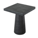 Taric Τραπέζι Βοηθητικό Τσιμεντένιο Μαύρο (50.8x50.8x61)cm