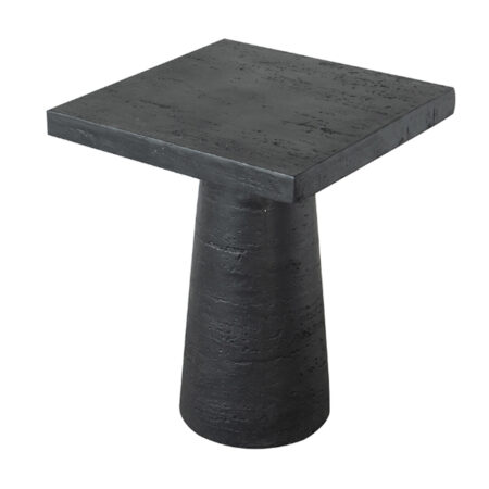 Artekko Taric Τραπέζι Βοηθητικό από Μαγνήσιο Μαύρο (50.8x50.8x61)cm
