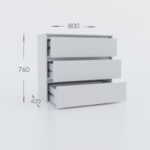 Συρταριέρα Idea Λευκό 80x42x76cm