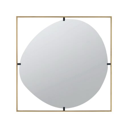 Artekko Irregular Καθρέπτης Τοίχου Μέταλλο/Γυαλί Χρυσό (81x81x2)cm