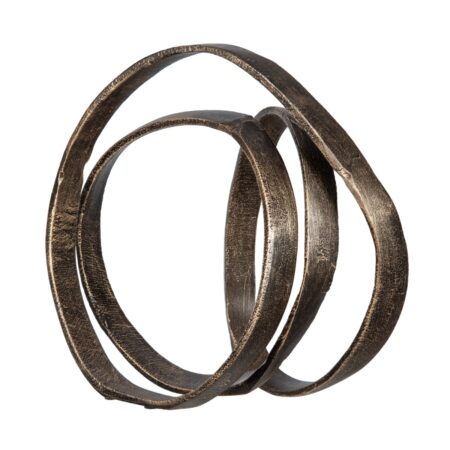 Artekko Ring Διακοσμητικό Αλουμινίου Ανθρακί (26.7x29.2x15.2)cm