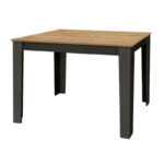 Τραπέζι Darlen Megapap χρώμα ανθρακί - sapphire oak 110x72x74εκ.