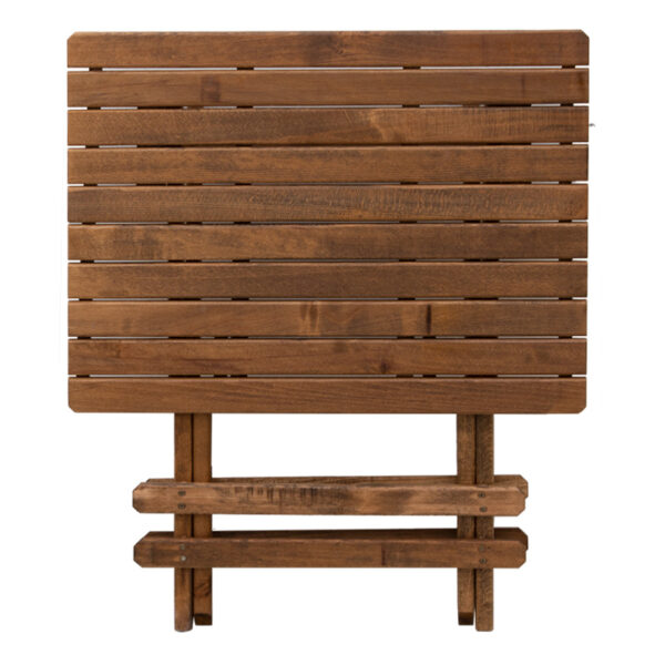 Τραπέζι πτυσσόμενο Queen Megapap από ξύλο οξιάς σε χρώμα καρυδί εμποτισμού 70x60x75εκ.