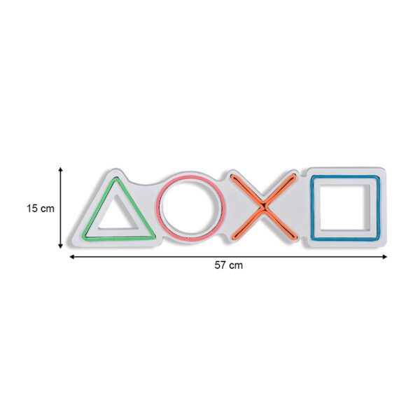 Φωτιστικό LED Neon "Playstation"  πολύχρωμο 57x2x15εκ.