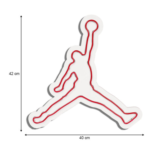 Φωτιστικό LED Neon "Basketball"  χρώμα κόκκινο 40x2x42εκ.