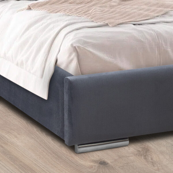 Κρεβάτι Reymont Megapap υφασμάτινο χρώμα γκρι 160x200εκ.
