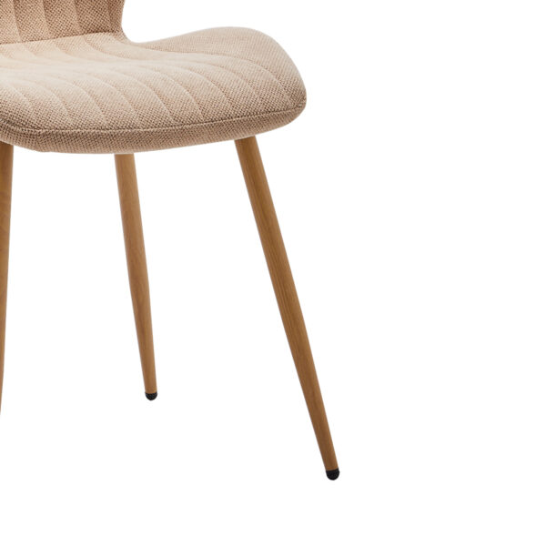 Καρέκλα Fersity  ύφασμα μπεζ-πόδι μέταλλο φυσικό 48x56.5x85.5εκ