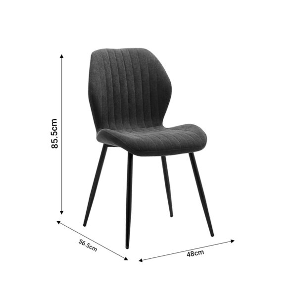 Καρέκλα Fersity  ύφασμα μπεζ-πόδι μέταλλο φυσικό 48x56.5x85.5εκ