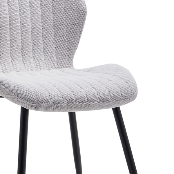 Καρέκλα Fersity  ύφασμα λευκό-πόδι μέταλλο μαύρο 48x56.5x85.5εκ