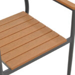 Πολυθρόνα Vitality  αλουμίνιο ανθρακί- plywood φυσικό 60x56.3x89εκ