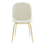Καρέκλα Maley  ιβαουάρ βελούδο-πόδι χρυσό μέταλλο 47x60x90εκ