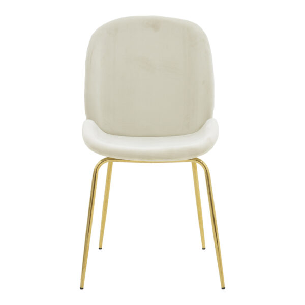 Καρέκλα Maley  ιβαουάρ βελούδο-πόδι χρυσό μέταλλο 47x60x90εκ