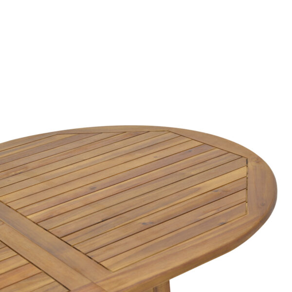 Τραπεζαρία Warmo-Sopho  σετ 7τεμ φυσικό μασίφ ξύλο ακακίας 200/150x100x75εκ