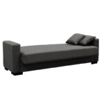 Καναπές-κρεβάτι με αποθηκευτικό χώρο τριθέσιος Vox  ανθρακί ύφασμα 215x85x80εκ