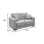 Καναπές-κρεβάτι με αποθηκευτικό χώρο διθέσιος Vox  κρεμ ύφασμα 155x85x80εκ