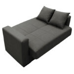 Καναπές-κρεβάτι με αποθηκευτικό χώρο διθέσιος Vox  ανοιχτό ανθρακί ύφασμα 155x85x80εκ