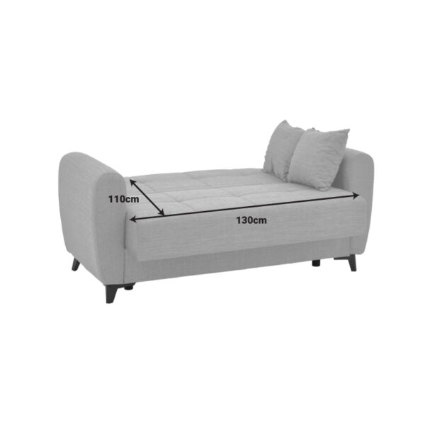 Καναπές-κρεβάτι με αποθηκευτικό χώρο διθέσιος Lincoln  μπεζ ύφασμα 165x85x90εκ