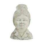 Artekko Cement Διακοσμητική Γυναικεία Φιγούρα από Τσιμέντο Γκρι (16x16x28)cm