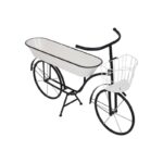Artekko Bicycle Γλάστρα Κασπώ Ποδήλατο Μέταλλο Ασπρόμαυρο (98x37x65)cm