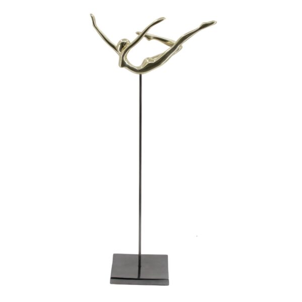 Artekko Figurine Διακοσμητικό Επιτραπέζιο Μεταλλικό Χρυσό (25x13x62)cm