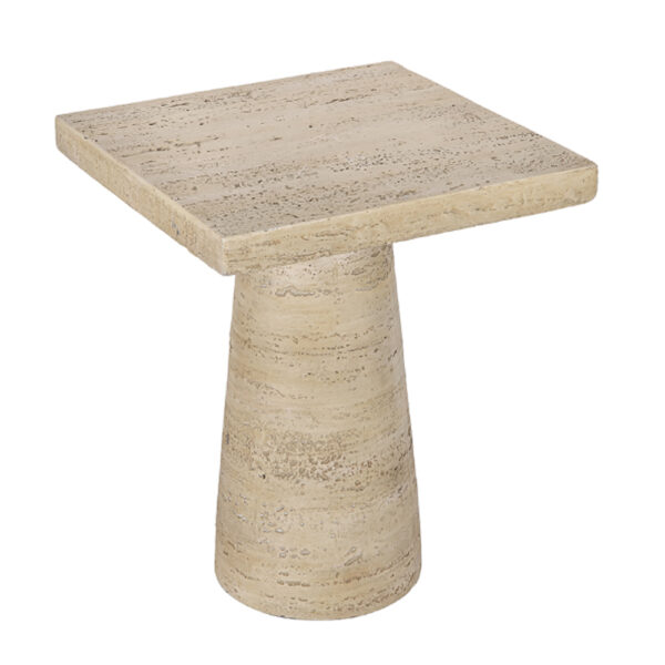 Taric Τραπέζι Βοηθητικό Τσιμεντένιο Μπεζ (50.8x50.8x61)cm