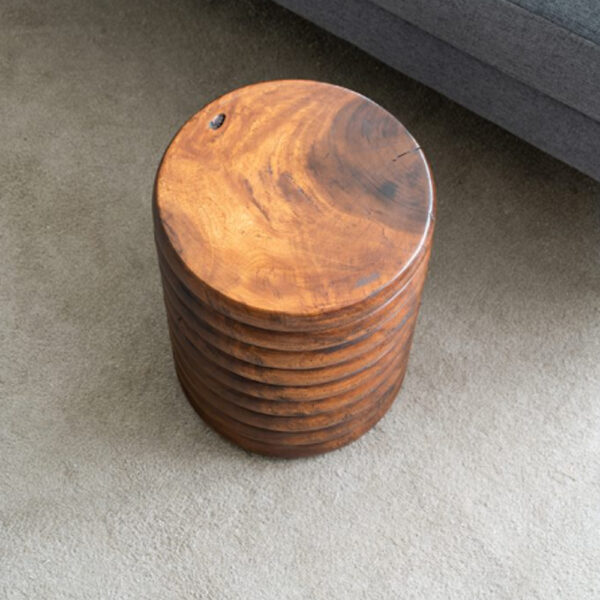 Woody Βοηθητικό Τραπέζι από Ξύλο Suar Φυσικό (32x32x42)cm