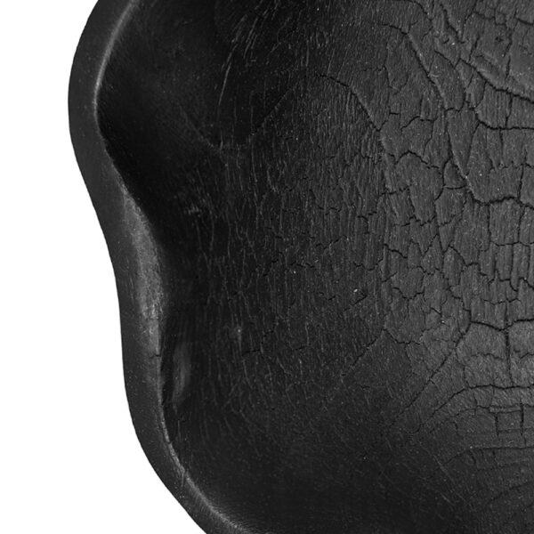 Artekko Woody Μπολ Διακοσμητικό από Ξύλο Teak Μαύρο (22x22x10)cm Σετ/2
