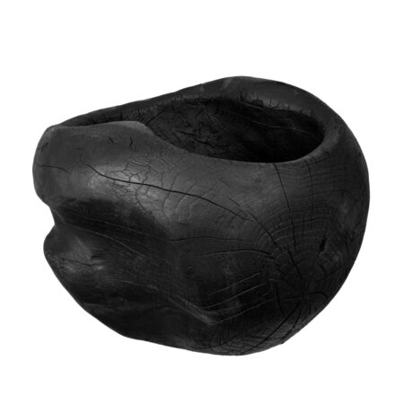 Artekko Woody Μπολ Διακοσμητικό από Ξύλο Teak Μαύρο (30x30x27)cm