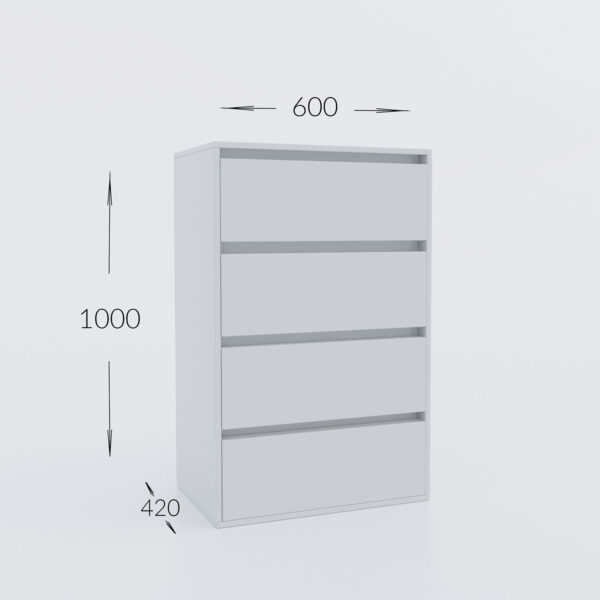 Συρταριέρα Idea Λευκό 60x42x100cm