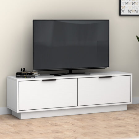 Έπιπλο τηλεόρασης Lisa Megapap χρώμα λευκό 140x35x43cm.