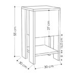 Κομοδίνο Ema Megapap χρώμα μαύρο 30x30x55εκ.