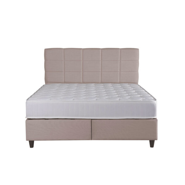 DEAL SET ΚΡΕΒΑΤΙ ΜΕ ΑΠΟΘΗΚ. ΧΩΡΟ ΚΑΙ ΣΤΡΩΜΑ BEIGE 14-753 210x162xH120cm