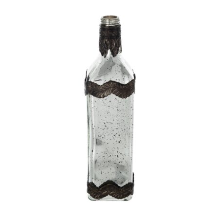 Artekko Silver Διακοσμητικό Βάζο Αντικέ Γυαλί Ασημί (7.5x7.5x30.5)cm