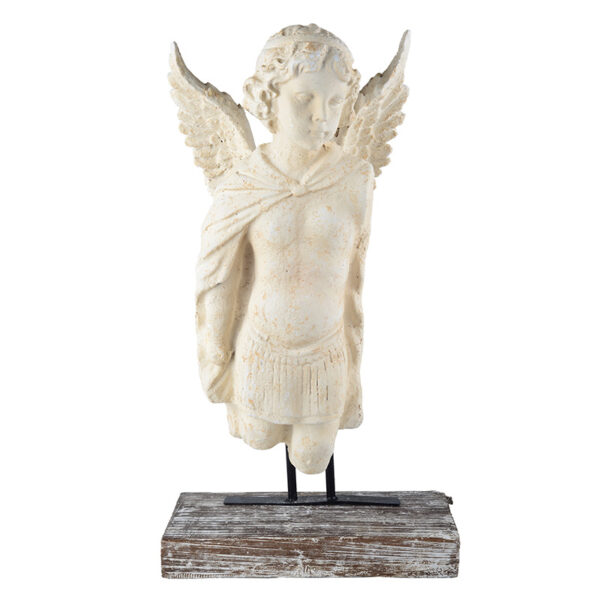Artekko Διακοσμητικός άγγελος πάνω σε ξύλινη βάση (40.6x19.1x72.4)cm