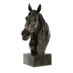 Artekko Horse Διακοσμητικό Κεφάλι Αλόγου σε Βάση Ρητίνη Μαύρο (33x14.5x40)cm